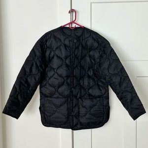 Babaton Oversized Black Quilted Jacket